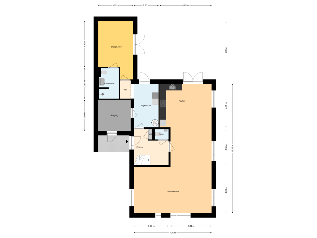 View floorplan of Begane Grond of Spinwiefien 13