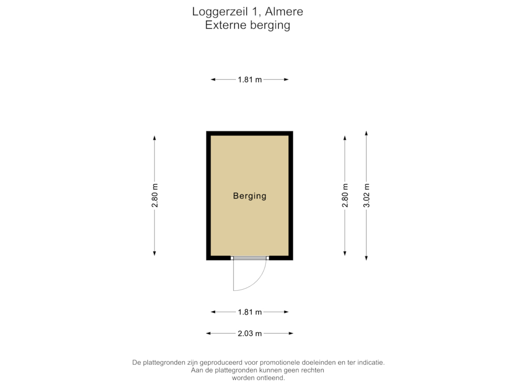 Bekijk plattegrond van Externe berging van Loggerzeil 1