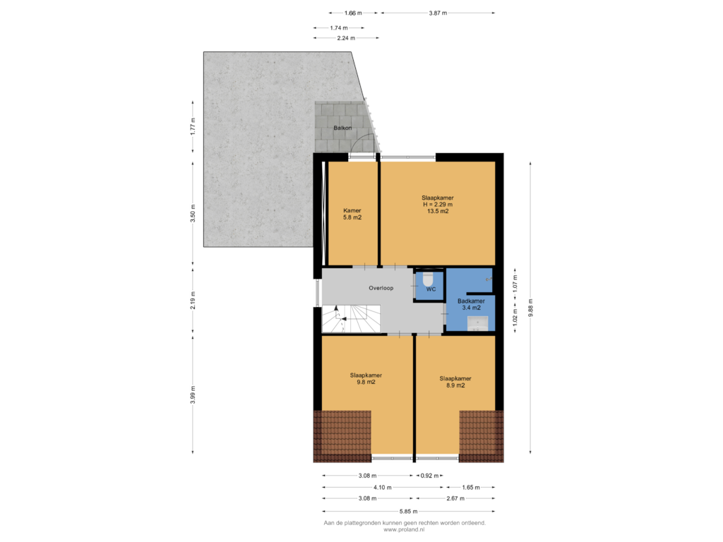 Bekijk plattegrond van 1e Verdieping van Schouw 13