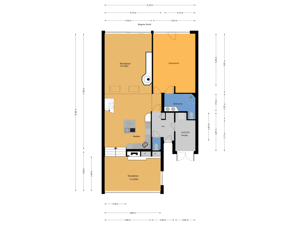 Bekijk plattegrond van Begane Grond van Dr Weitjenslaan 89