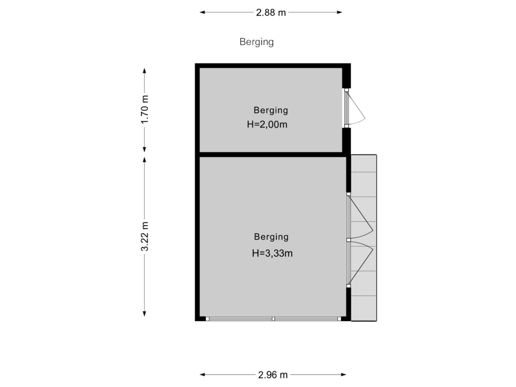 Bekijk plattegrond van Berging van Dr Weitjenslaan 89