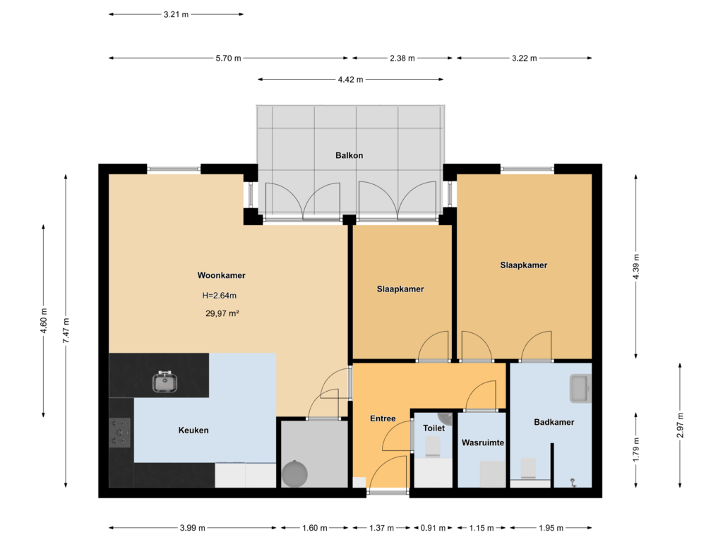 Bekijk plattegrond van Appartement van Boegspriet 4