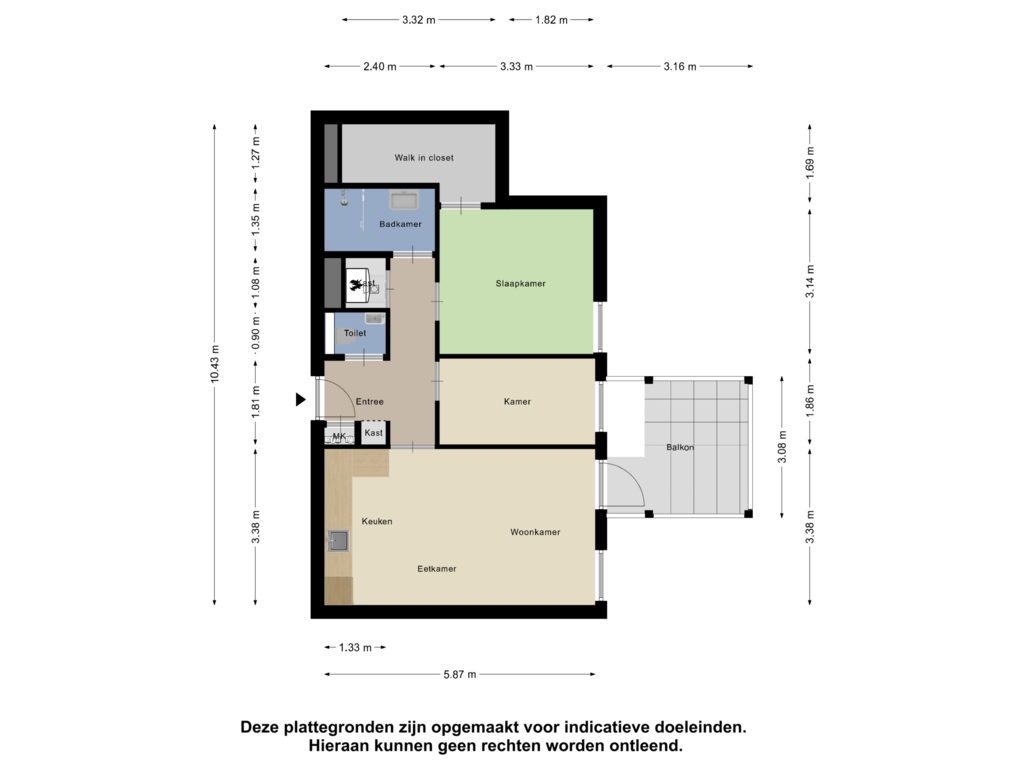 View floorplan of Appartement of Merweplein 5-36