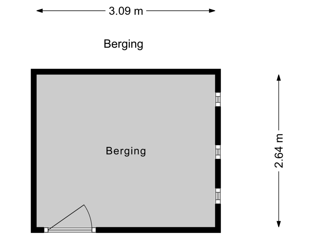 View floorplan of Berging of Denijsstraat 63