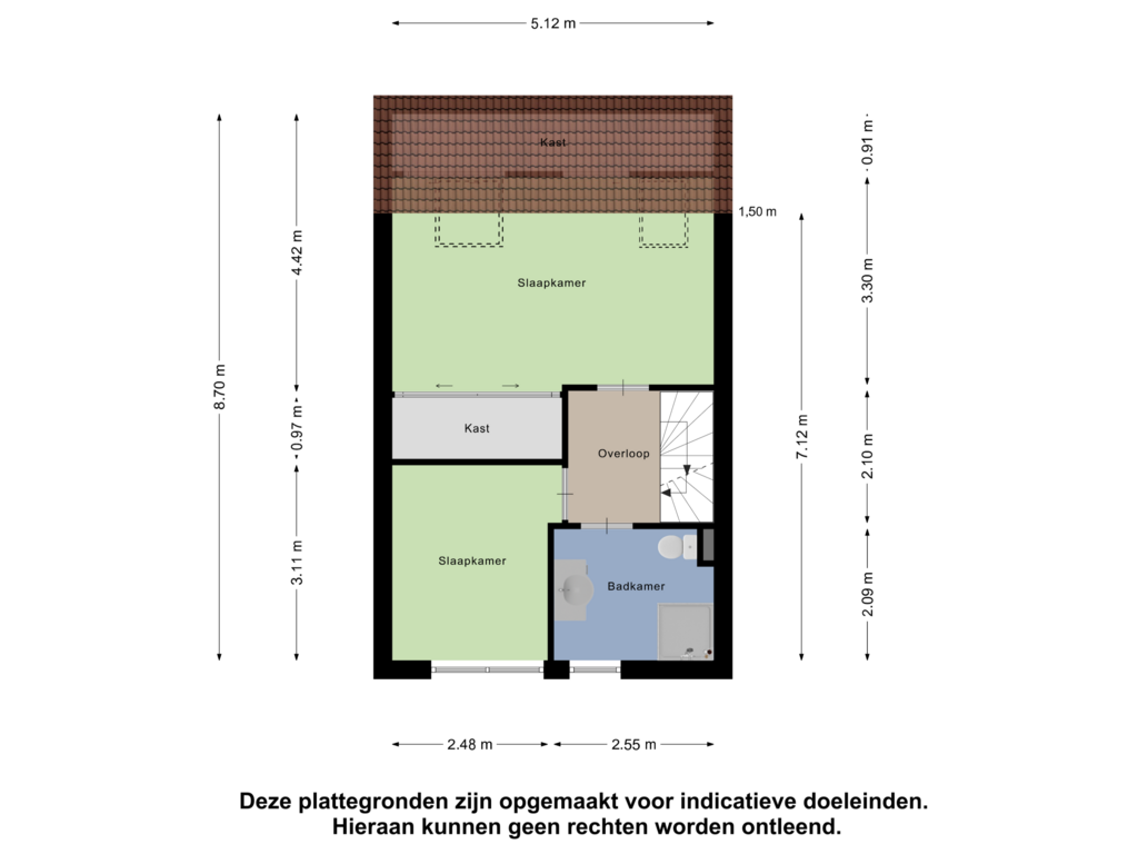 Bekijk plattegrond van Eerste Verdieping van Yukonstraat 19