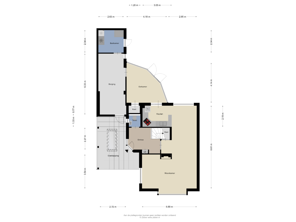 Bekijk plattegrond van Begane grond van Beemden 13