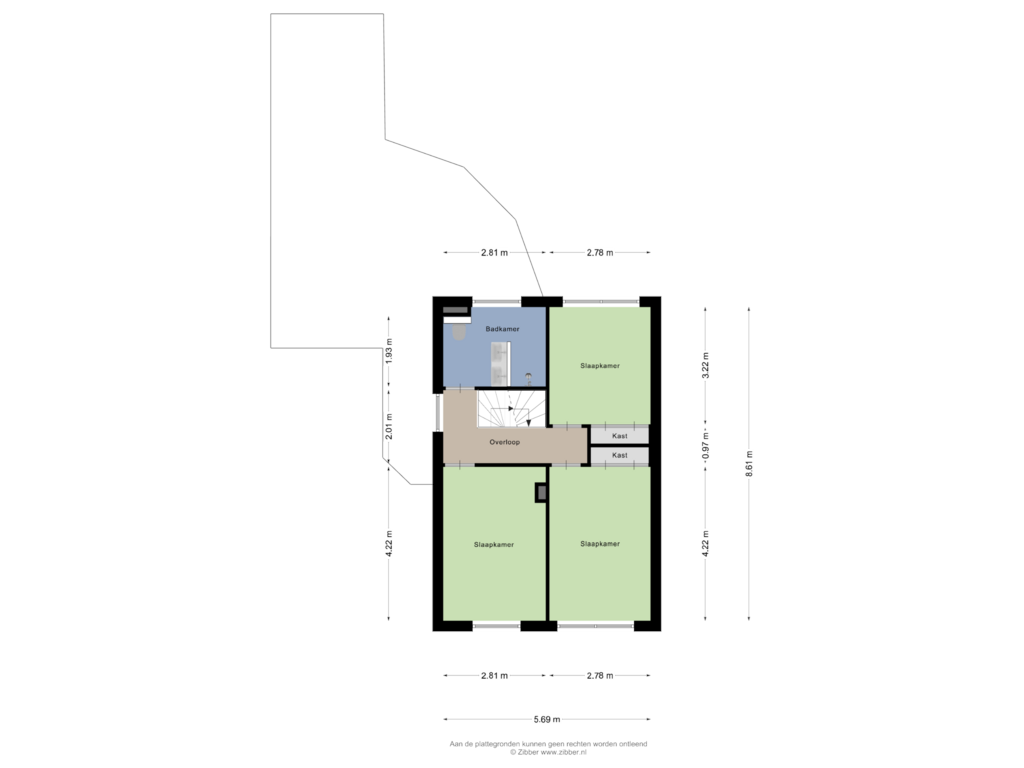 Bekijk plattegrond van Eerste Verdieping van Beemden 13