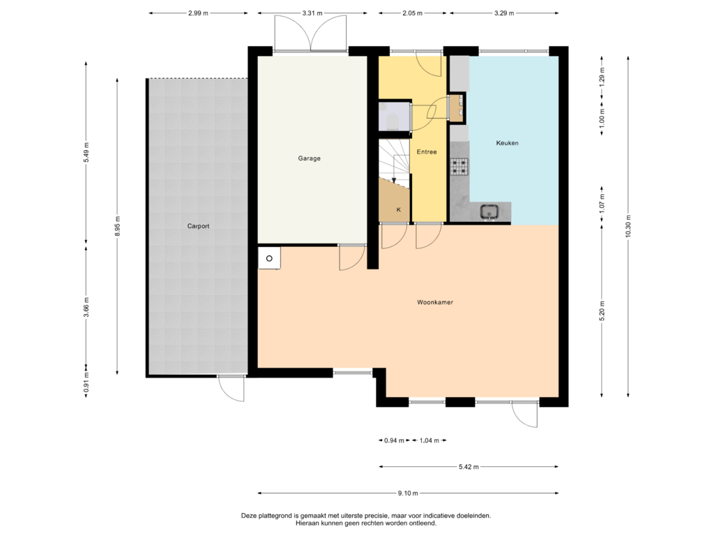 Bekijk plattegrond van Begane Grond van Schierstins 7