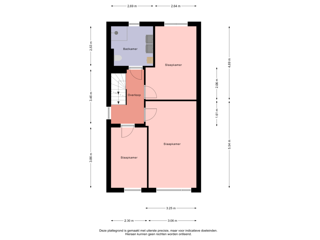 Bekijk plattegrond van 1e Verdieping van Schierstins 7