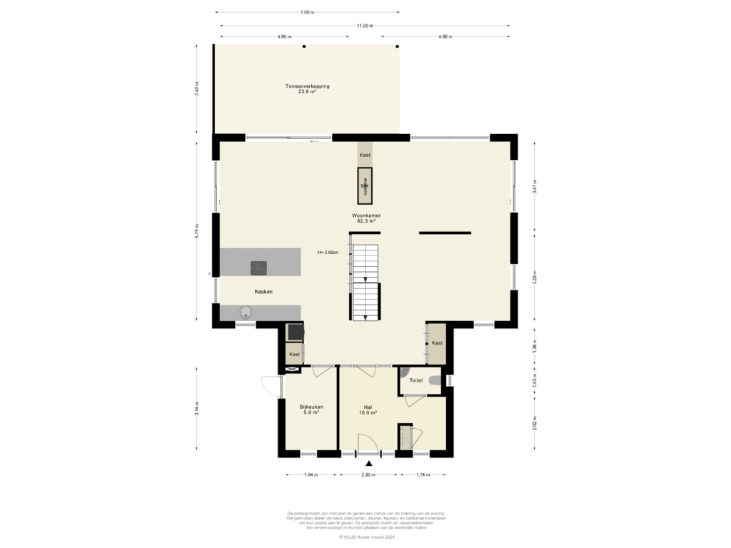 View floorplan of Begane Grond of Vita Novalaan 7