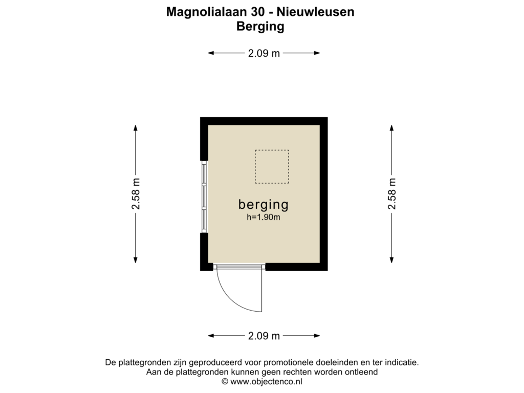 View floorplan of BERGING of Magnolialaan 30