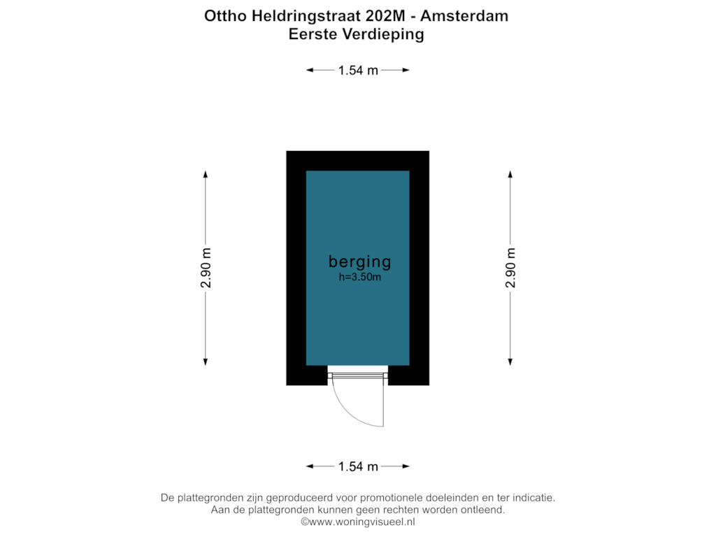 Bekijk plattegrond van EERSTE VERDIEPING van Ottho Heldringstraat 202-M