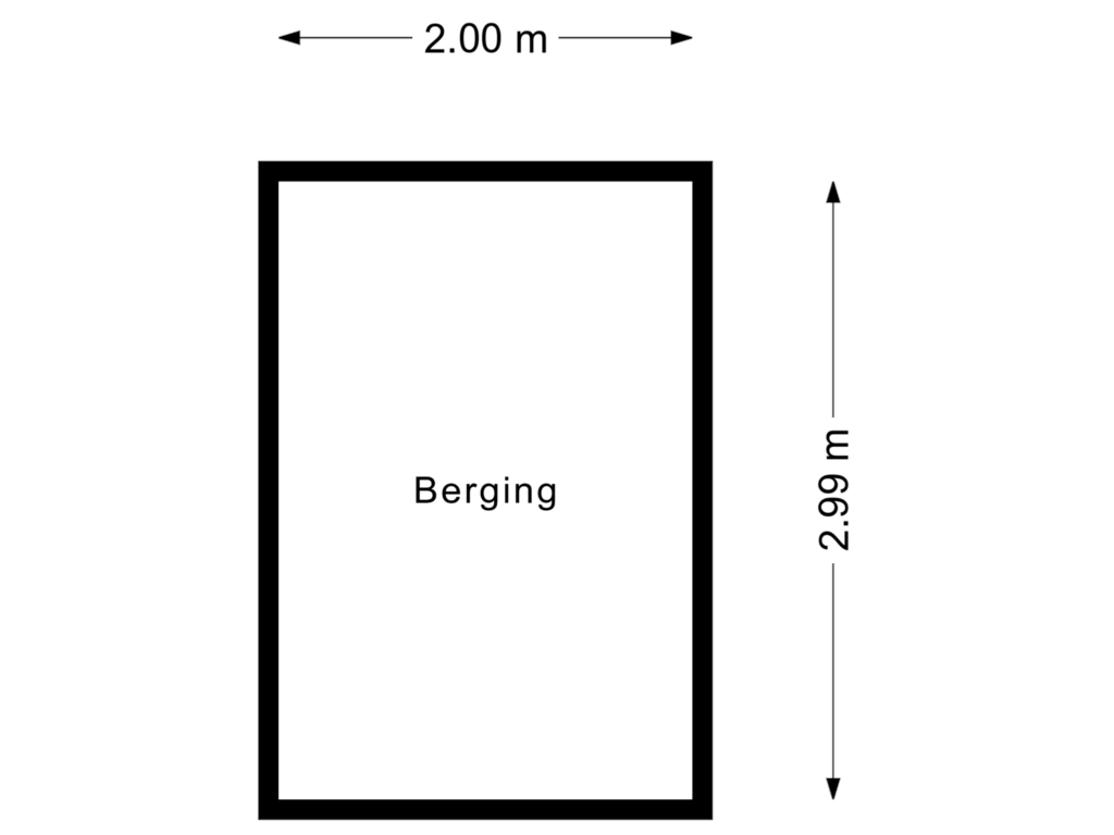 View floorplan of Berging of Dr. van Campenstraat 16