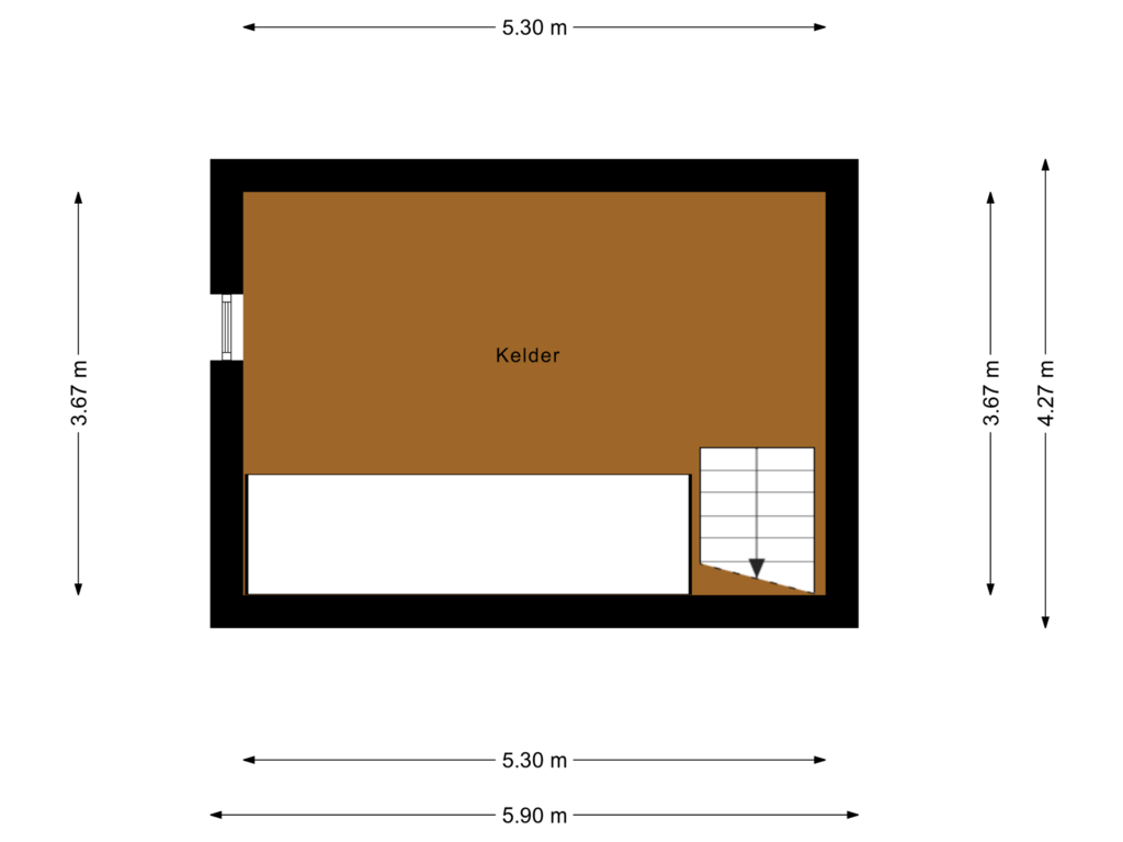 Bekijk plattegrond van Kelder van Marktveld 7