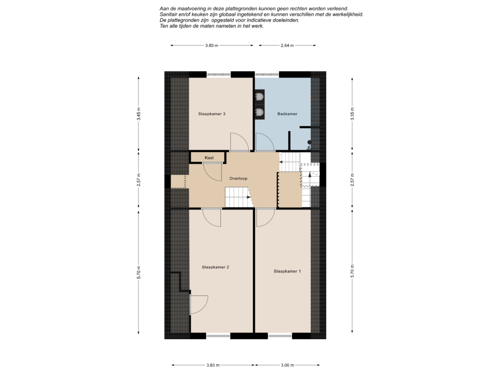 Bekijk plattegrond van 1e verdieping van Marktveld 7