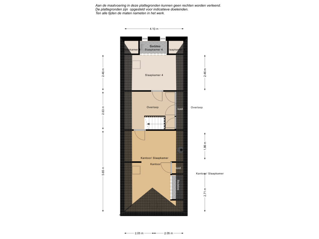 Bekijk plattegrond van 2e verdieping van Marktveld 7