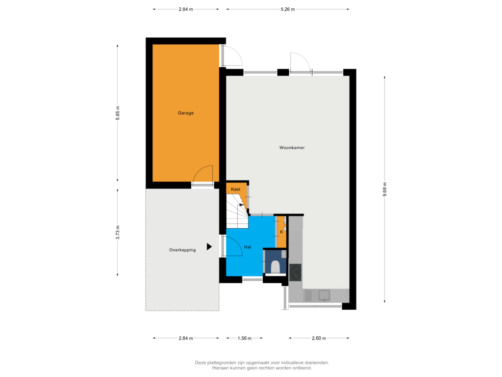 Bekijk plattegrond van Begane grond van Voortmanweg 12