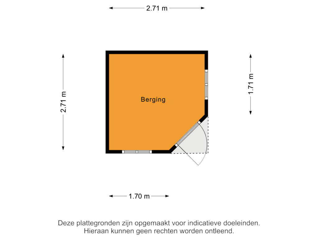 Bekijk plattegrond van Berging van Voortmanweg 12