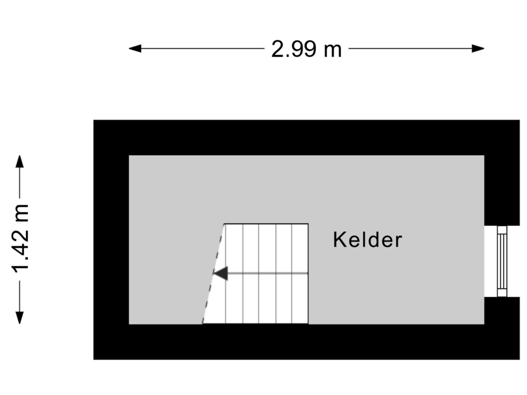 Bekijk plattegrond van Kelder van Veerstraat 44