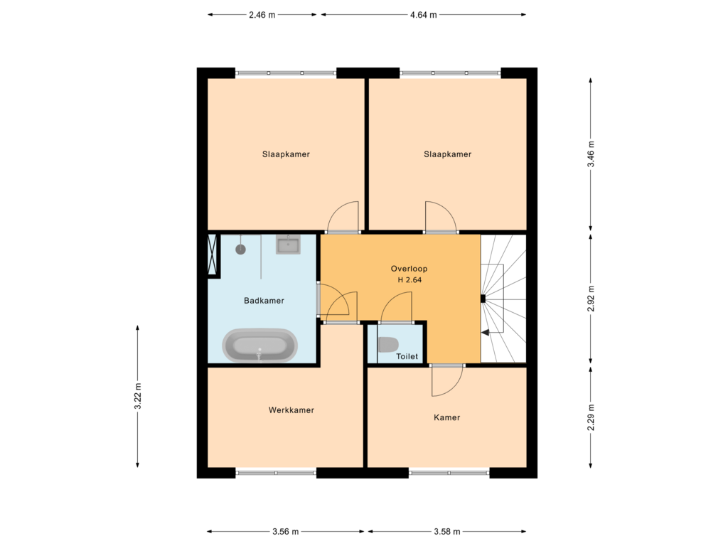 Bekijk plattegrond van 1e Verdieping van Nadine Gordimerlaan 30