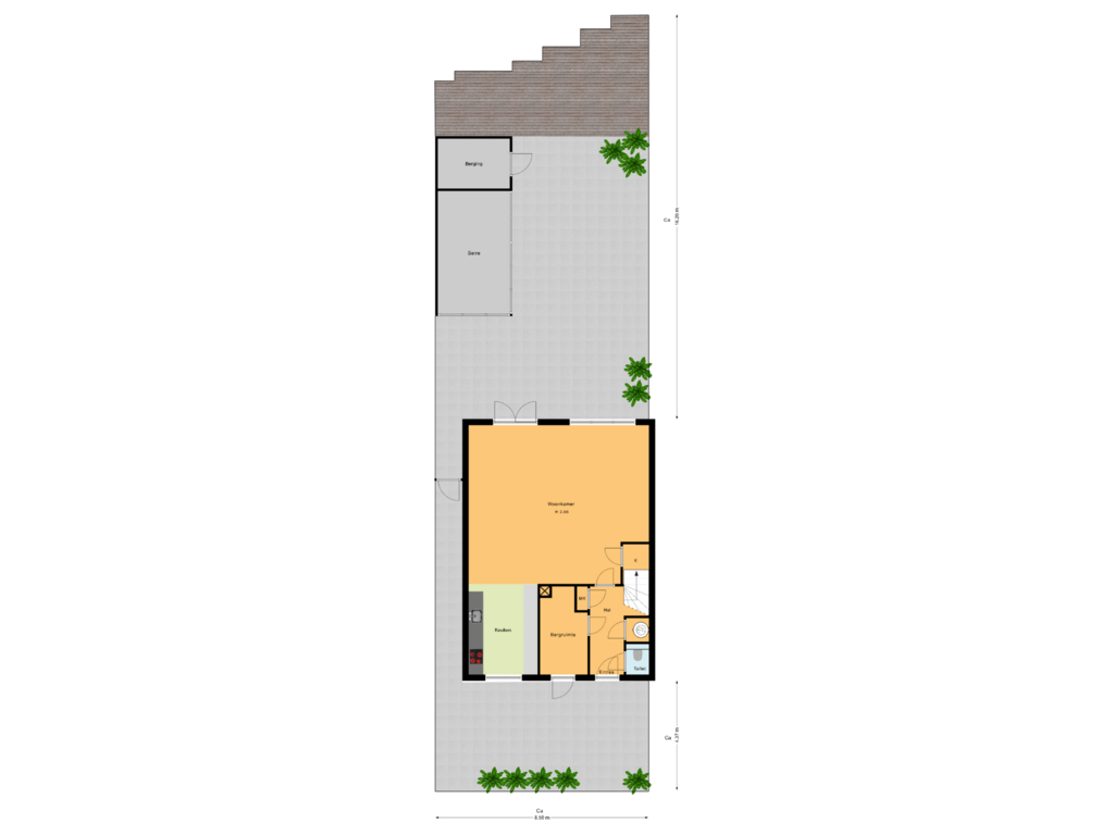 Bekijk plattegrond van Perceel van Nadine Gordimerlaan 30