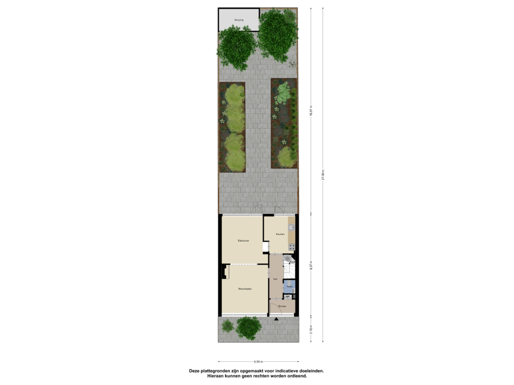 Bekijk plattegrond van Begane Grond  tuin van Amstenradestraat 20