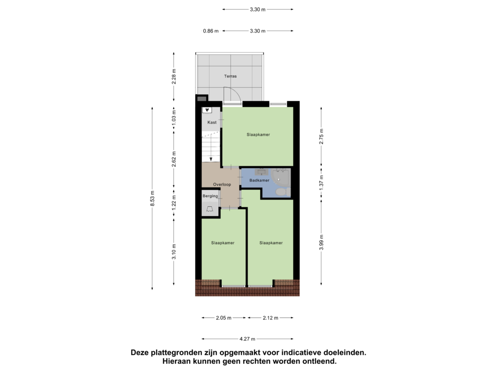 View floorplan of Tweede Verdieping of Heuvelstraat 151-A