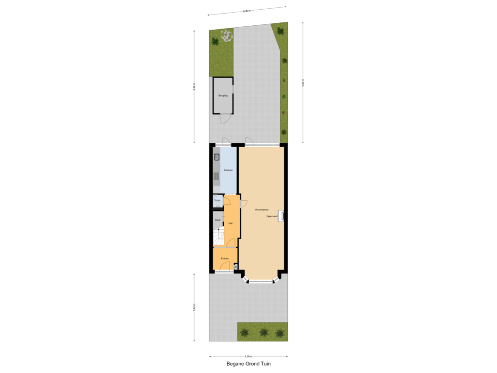 Bekijk plattegrond van Begane Grond Tuin van Zegtruststraat 3