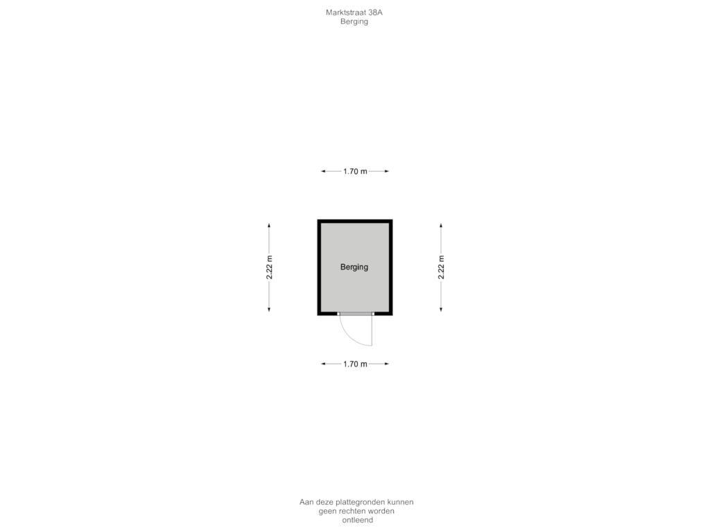 Bekijk plattegrond van Berging van Marktstraat 38-A