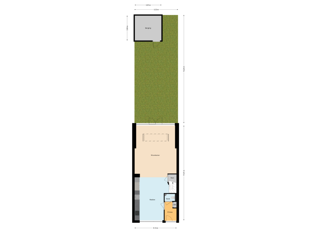 Bekijk plattegrond van Begane Grond Met Tuin van Potgieterstraat 44