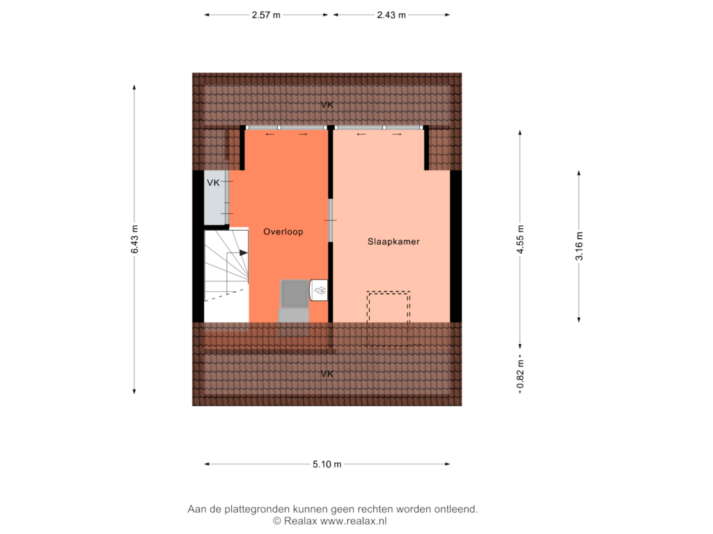 Bekijk plattegrond van Verdieping 2 van De Savornin Lohmanstraat 6