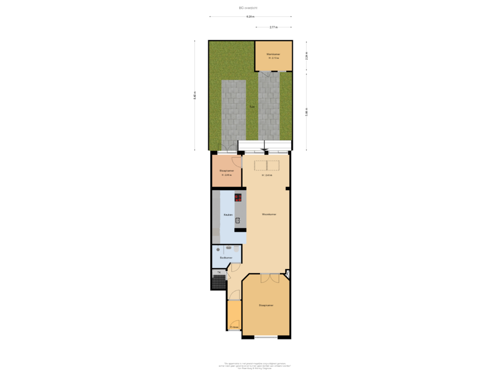 Bekijk plattegrond van BG overzicht van Kuinderstraat 19-H