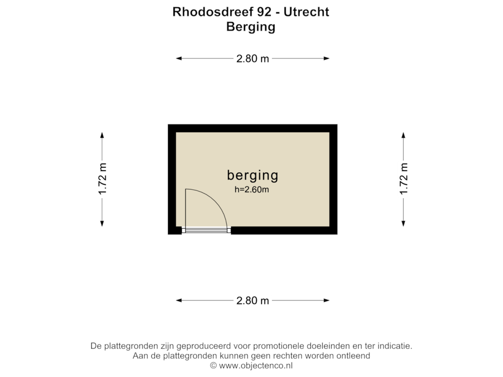 Bekijk plattegrond van BERGING van Rhodosdreef 92