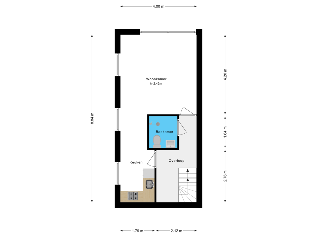 Bekijk plattegrond van 1e Verdieping van Nigellestraat 1