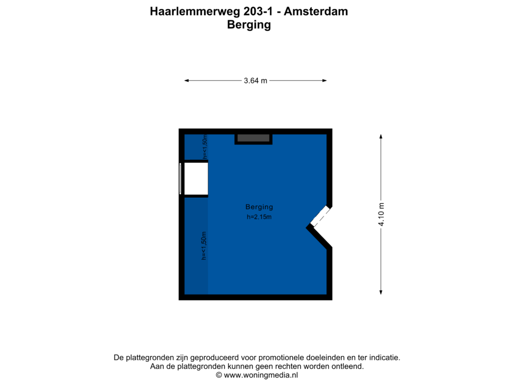 Bekijk plattegrond van Berging van Haarlemmerweg 203-1