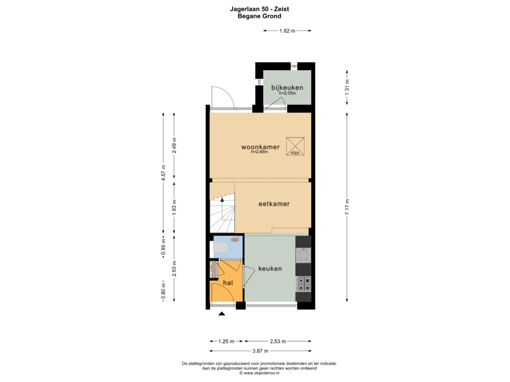 Bekijk plattegrond van BEGANE GROND van Jagerlaan 50