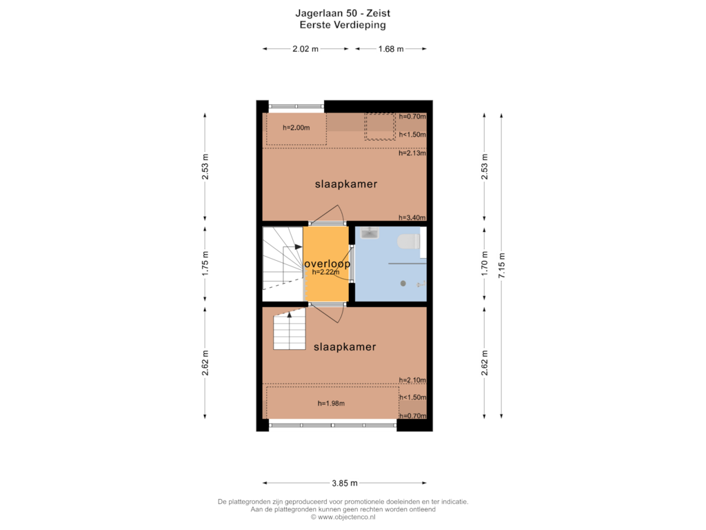 Bekijk plattegrond van EERSTE VERDIEPING van Jagerlaan 50