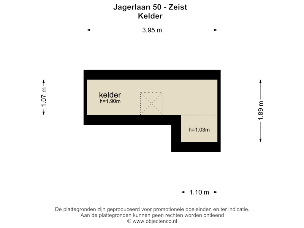 Bekijk plattegrond van KELDER van Jagerlaan 50