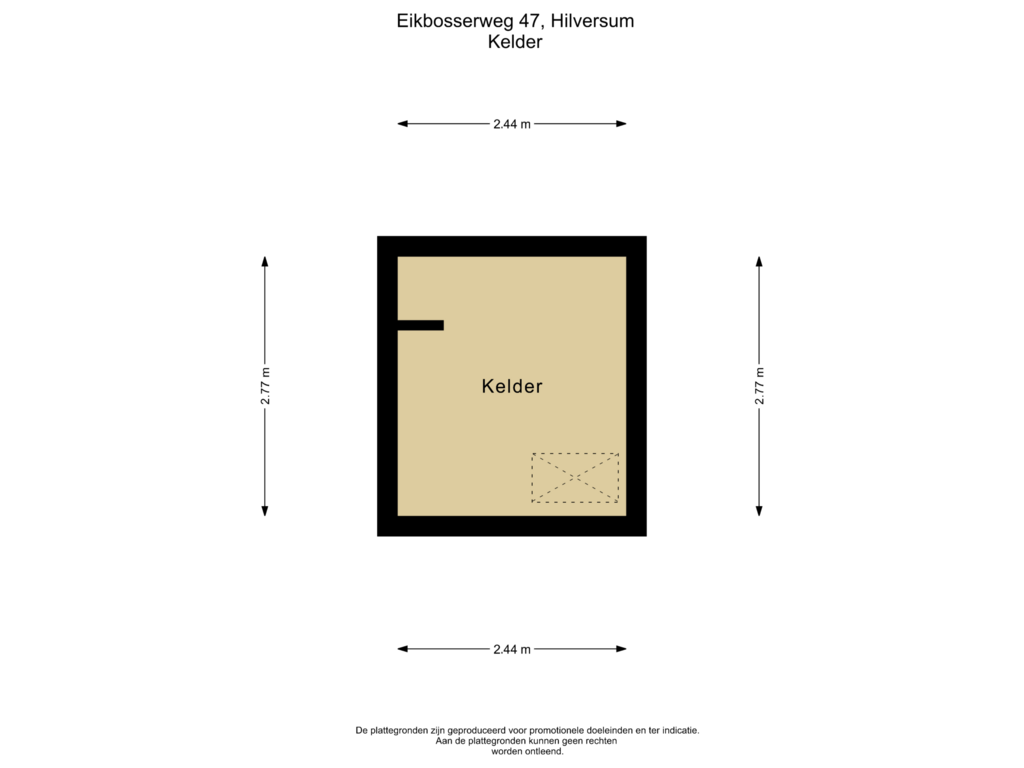 Bekijk plattegrond van Kelder van Eikbosserweg 47