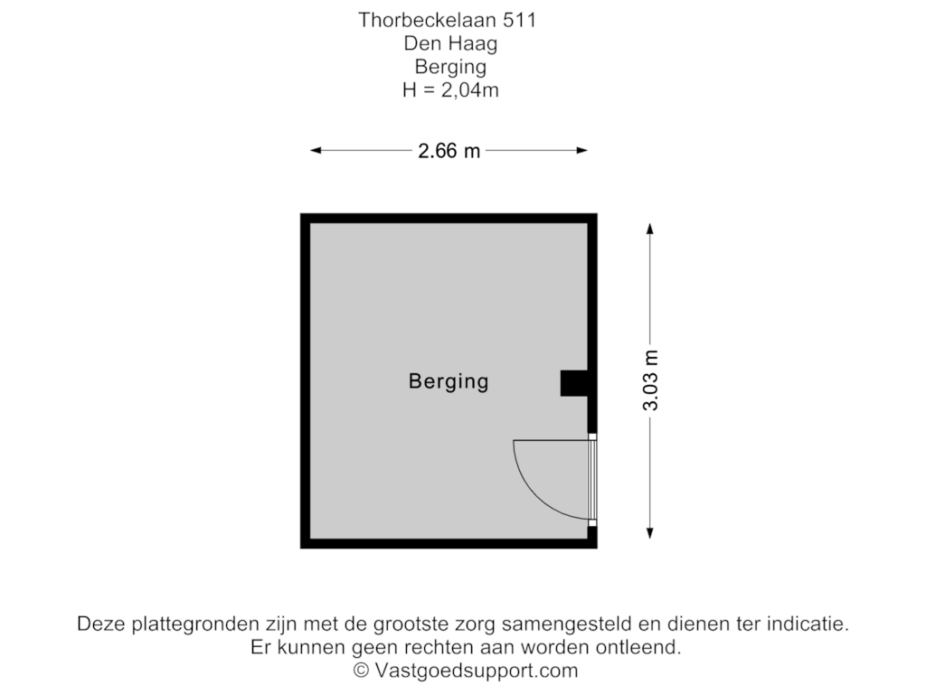 View floorplan of Berging of Thorbeckelaan 511