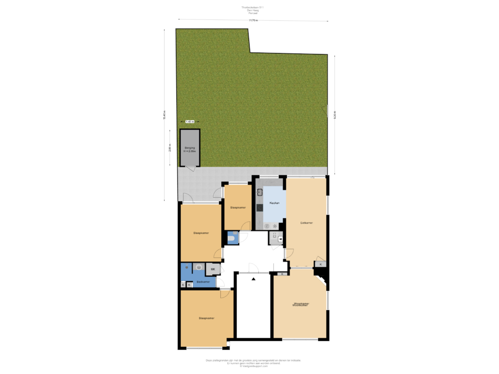 View floorplan of Perceel of Thorbeckelaan 511