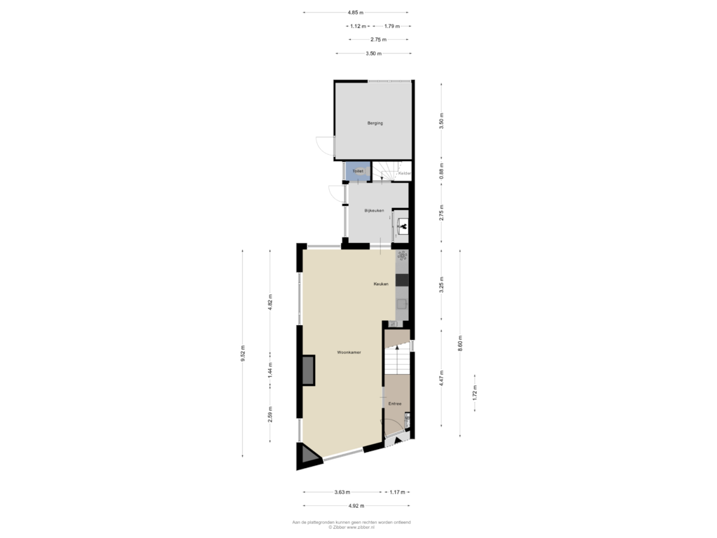 Bekijk plattegrond van Begane Grond van Schoolstraat 42