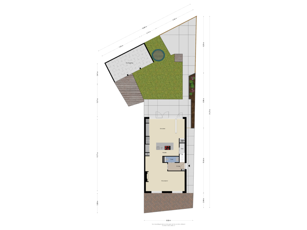 View floorplan of Begane Grond Tuin of Desiree Geeraertstraat 24