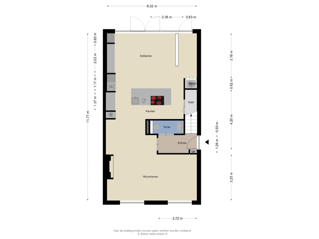 View floorplan of Begane Grond of Desiree Geeraertstraat 24