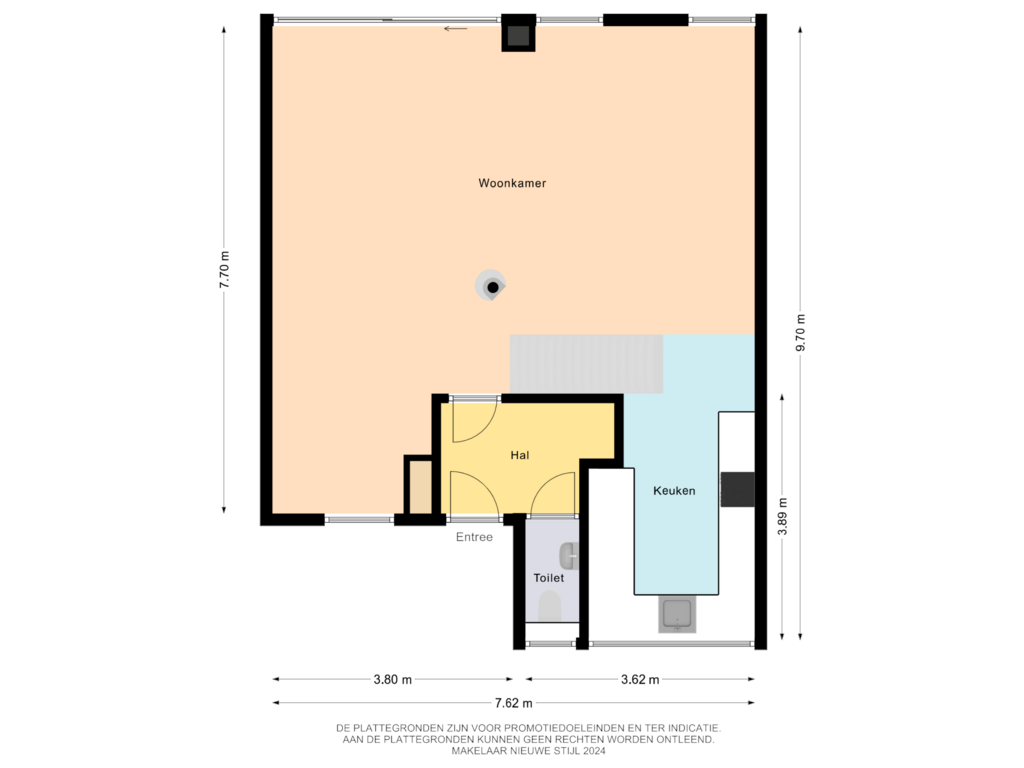 Bekijk plattegrond van Begane grond van Molenweide 60