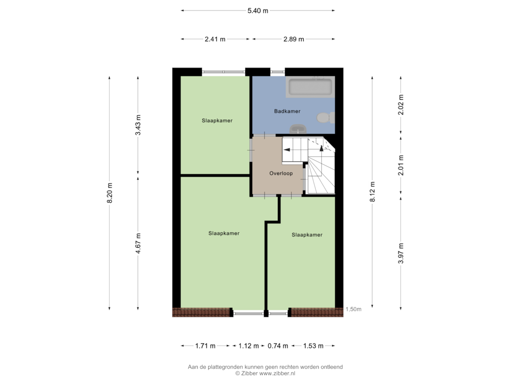 Bekijk plattegrond van Eerste Verdieping van Slakberg 10