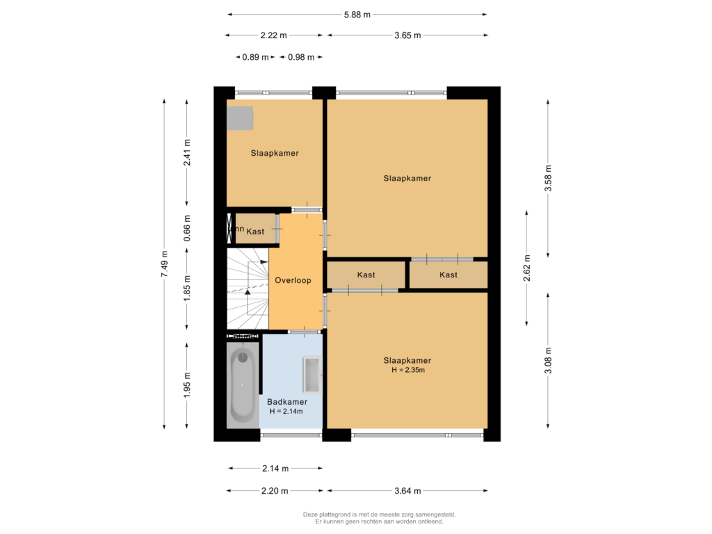 Bekijk plattegrond van Eerste verdieping van Akkerwinde 17