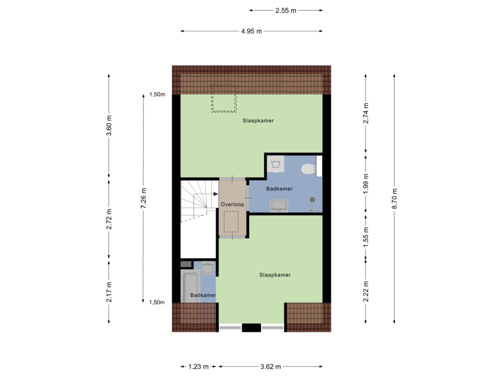 Bekijk plattegrond van Eerste Verdieping van Dorpsweide 4