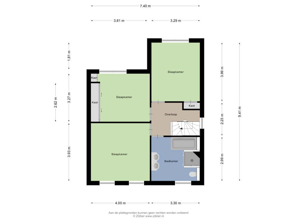 View floorplan of Eerste Verdieping of Rembrandtstraat 30