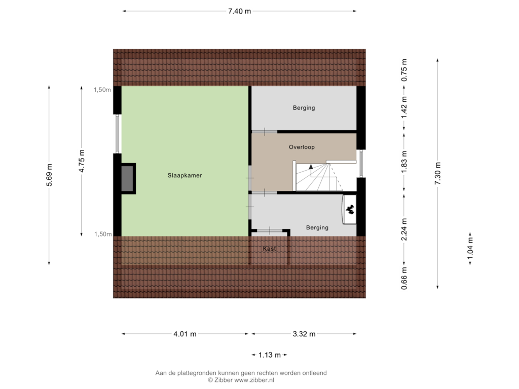 View floorplan of Tweede Verdieping of Rembrandtstraat 30